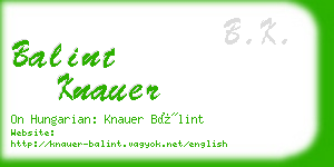 balint knauer business card